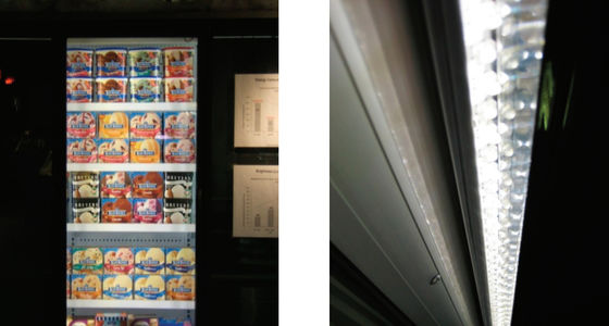 أداء الإضاءة LED سوبر ماركت حالات العرض المبردة عموديًا