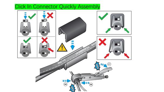 최적화 된 케이블 사양을 가진 단일 마커 클리어런스 라이트를위한 빠른 클릭 인 오버 몰드 커넥터