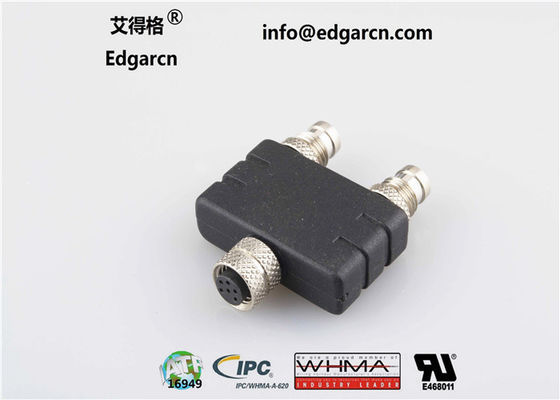 Schwarze Automobil1 Mannes-bis 2 Frau-Adapter-Länge des Kabelstrang-M8 besonders angefertigt