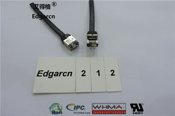 Câble de communication de données de 500mm, câble de réseau de 8p / 8c Cat5 avec l'angle droit