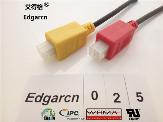 Pvc Материал Molex Micro Fit, индивидуальный размер Overmolded Molex Mini Fit Jr