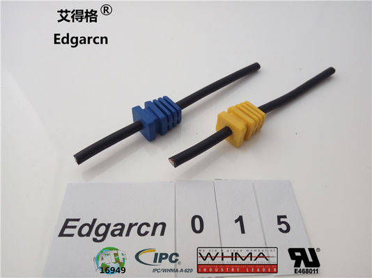 Iso9001認証付きブラックブルーイエローオーバーモールド歪みリリーフ