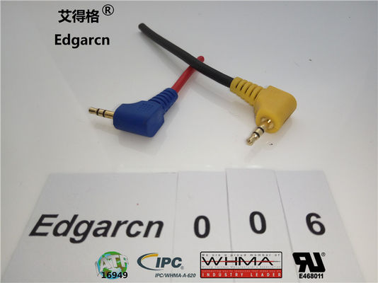 Iso9001認証付きブラックブルーイエローオーバーモールド歪みリリーフ