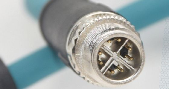 Zespół kabla M12 o długości 100/200 mm z okrągłym złączem kodującym X