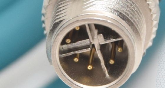 Zespół kabla M12 o długości 100/200 mm z okrągłym złączem kodującym X