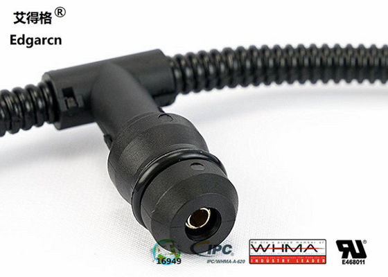 Material diesel das cablagens Pa66 do motor da tomada de fulgor na cor preta Iatf16949