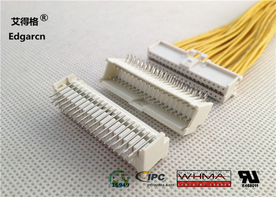 Receptáculo que abriga a cor branca da fileira dupla do conector do passo de 2mm com Pin de 38