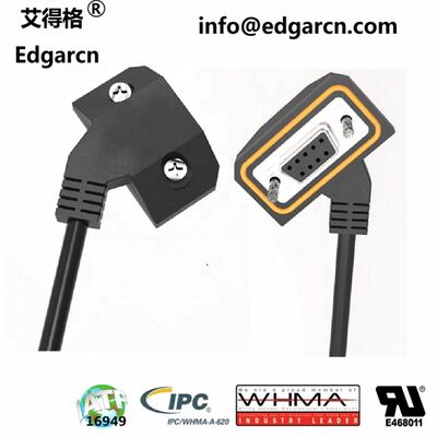 & Male Connector & Cable Assemblies IATF16494 Manufactory Waterproof Db9 D-SUB 9pos Female 90 Degree D-sub Cable Power 101 Mm