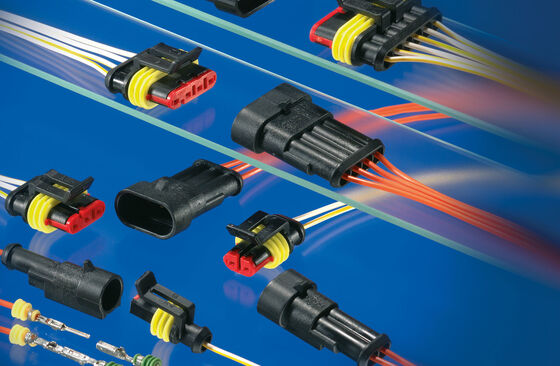 Customized Male Waterproof Connector Overmolded Superseal Cables