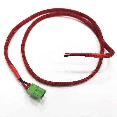 Bloc terminal à vis de qualité supérieure avec manche tressée rouge durable