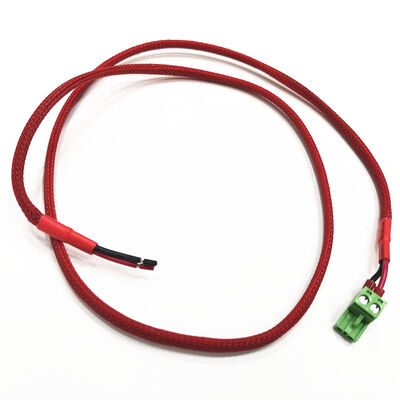 Bloc terminal à vis de qualité supérieure avec manche tressée rouge durable